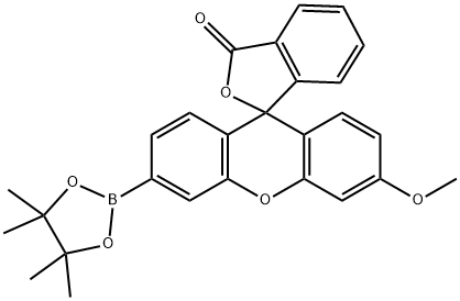 Spiro[isobenzofuran-1(3H),9'-[9H]xanthen]-3-one, 3'-methoxy-6'-(4,4,5,5-tetramethyl-1,3,2-dioxaborolan-2-yl)- Structural