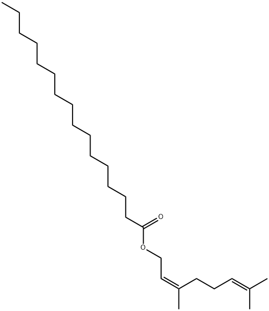 Hexadecanoic acid, (2Z)-3,7-dimethyl-2,6-octadien-1-yl ester Structural