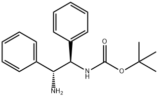 Carbamic acid, N-[(1R,2R)-2-amino-1,2-diphenylethyl]-, 1,1-dimethylethyl ester Structural