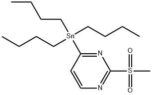 Pyrimidine, 2-(methylsulfonyl)-4-(tributylstannyl)- Structural
