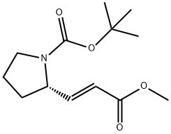 tert-butyl (2S)-2-(3-methoxy-3-oxoprop-1-en-1-yl)pyrrolidine-1-carboxylate Structural