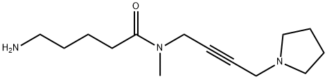 Pentanamide, 5-amino-N-methyl-N-[4-(1-pyrrolidinyl)-2-butyn-1-yl]- Structural
