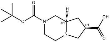 Racemic-(7S,8As)-2-(Tert-Butoxycarbonyl)Octahydropyrrolo[1,2-A]Pyrazine-7-Carboxylic Acid(WX110067) Structural