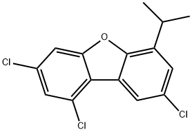 Dibenzofuran, 1,3,8-trichloro-6-(1-methylethyl)- Structural