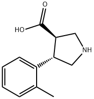 3-Pyrrolidinecarboxylic acid, 4-(2-methylphenyl)-, (3R,4S)-