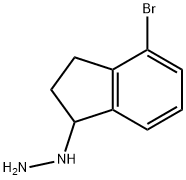 Hydrazine, (4-bromo-2,3-dihydro-1H-inden-1-yl)- Structural