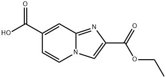 Imidazo[1,2-a]pyridine-2,7-dicarboxylic acid, 2-ethyl ester Structural