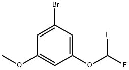 3-bromo-5-(difluoromethoxy)anisole Structural