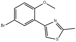 JR-13987, 4-(5-Bromo-2-methoxyphenyl)-2-methylthiazole, 95% Structural
