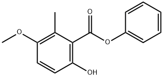 Benzoic acid, 6-hydroxy-3-methoxy-2-methyl-, phenyl ester Structural