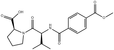 L-Proline, 1-[N-[4-(methoxycarbonyl)benzoyl]-L-valyl]- (9CI) Structural