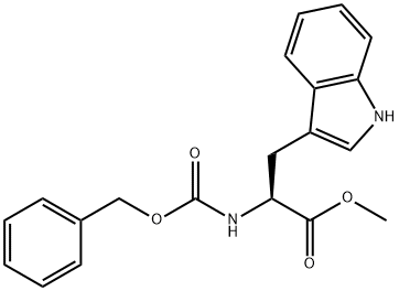 Tryptophan, N-[(phenylmethoxy)carbonyl]-, methyl ester Structural