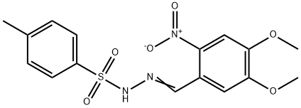 Benzenesulfonic acid, 4-methyl-, 2-[(4,5-dimethoxy-2-nitrophenyl)methylene]hydrazide Structural