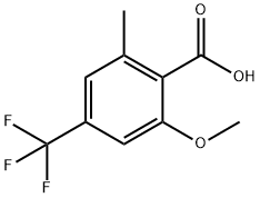 Benzoic acid, 2-methoxy-6-methyl-4-(trifluoromethyl)- Structural