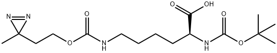 L-Lysine, N2-[(1,1-dimethylethoxy)carbonyl]-N6-[[2-(3-methyl-3H-diazirin-3-yl)ethoxy]carbonyl]- Structural