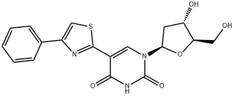Uridine, 2'-deoxy-5-(4-phenyl-2-thiazolyl)- (9CI) Structural