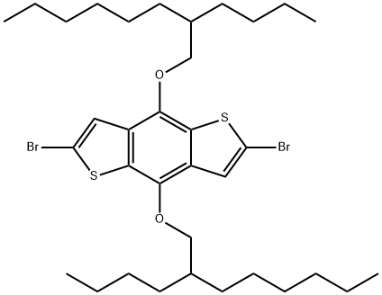 2,6-DibroMo-4,8-bis((2-butyloctyl)oxy)benzo[1,2-b:4,5-b']dithiophene Structural