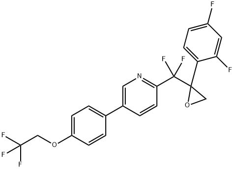Pyridine, 2-?[[2-?(2,?4-?difluorophenyl)?-?2-?oxiranyl]?difluoromethyl]?-?5-?[4-?(2,?2,?2-?trifluoroethoxy)?phenyl]?- Structural