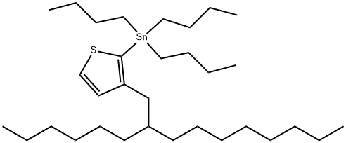 Stannane, tributyl[3-(2-hexyldecyl)-2-thienyl]- Structural