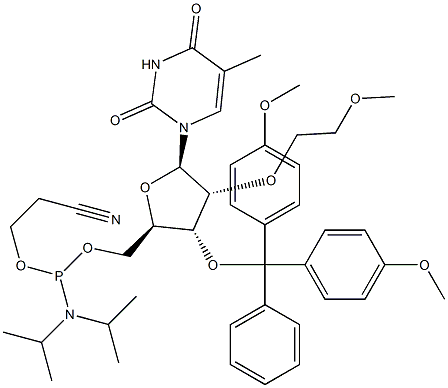 Rev 2'-O-MOE-5MeU-5'-amidite Structural