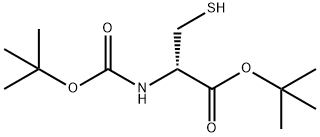 D-Cysteine, N-[(1,1-dimethylethoxy)carbonyl]-, 1,1-dimethylethyl ester Structural
