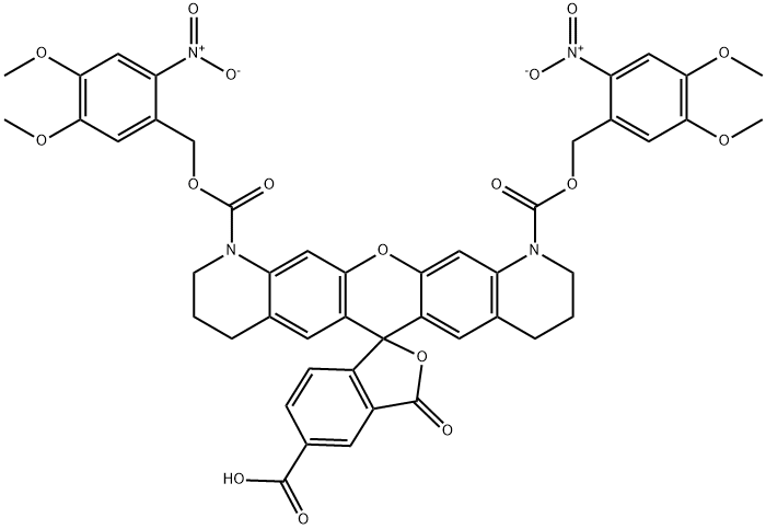 ortho-Nitroveratryloxycarbonyl-5-carboxy-Q-rhodamine Structural