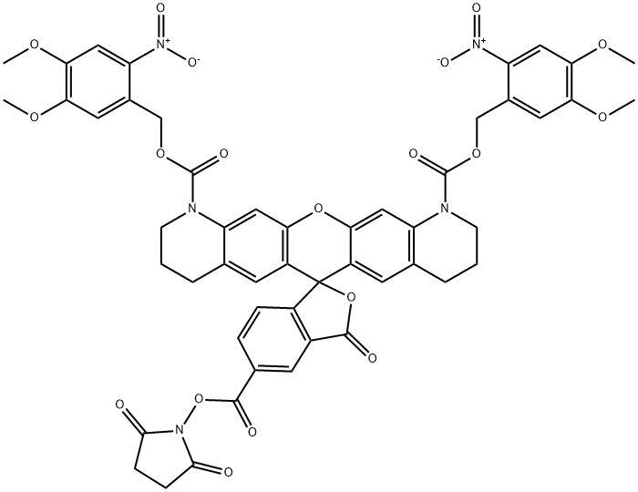 ortho-nitroveratryloxycarbonyl-Q-rhodamine-5-succinimidyl ester Structural