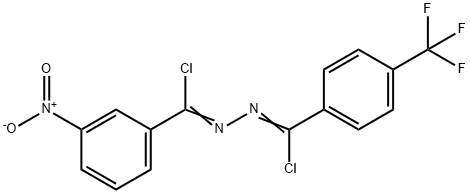 Benzenecarbohydrazonoyl chloride, N-[chloro(3-nitrophenyl)methylene]-4-(trifluoromethyl)- Structural
