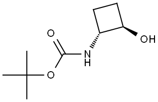rel-tert-butyl N-[(1S,2S)-2-hydroxycyclobutyl]carbamate Structural