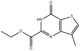 Thieno[3,2-d]pyrimidine-2-carboxylic acid, 3,4-dihydro-7-methyl-4-oxo-, ethyl ester Structural
