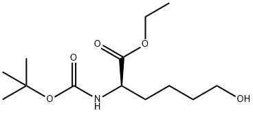 D-Norleucine, N-[(1,1-dimethylethoxy)carbonyl]-6-hydroxy-, ethyl ester Structural