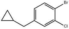 Benzene, 1-bromo-2-chloro-4-(cyclopropylmethyl)- Structural
