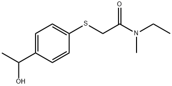 N-ethyl-2-{[4-(1-hydroxyethyl)phenyl]sulfanyl}-N-methylacetamide Structural