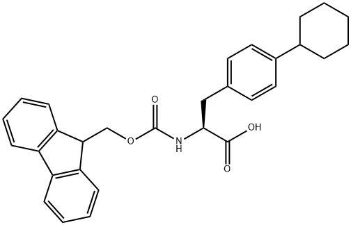 L-Phenylalanine, 4-cyclohexyl-N-[(9H-fluoren-9-ylmethoxy)carbonyl]- Structural