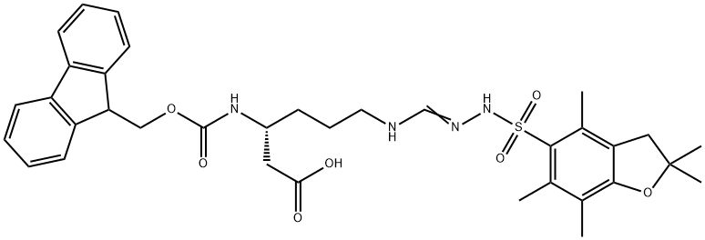 Fmoc-D-beta-homoarginine(Pbf) Structural