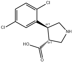 (TRANS-4-(2,5-DICHLORO-PHENYL)-PYRROLIDINE-3-CARBOXYLIC ACID Structural