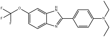 Benzenamine, N,N-diethyl-4-[6-(trifluoromethoxy)-1H-benzimidazol-2-yl]- Structural