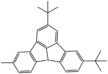 Indolo[3,2,1-jk]carbazole, 2,5-bis(1,1-dimethylethyl)-11-methyl- Structural