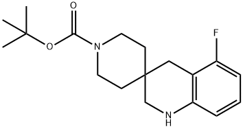 tert-Butyl 5'-fluoro-2',4'-dihydro-1'H-spiro[piperidine-4,3'-quinoline]-1-carbox Structural