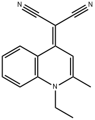 Propanedinitrile, 2-(1-ethyl-2-methyl-4(1H)-quinolinylidene)- Structural