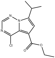Ethyl 4-chloro-7-isopropylpyrrolo[2,1-f][1,2,4]triazine-5-carboxylate Structural
