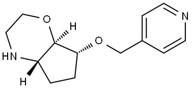 rel-(4aS,7R,7aR)-7-(pyridin-4-ylmethoxy)octahydrocyclopenta[b][1,4]oxazine Structural