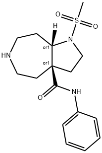rel-(3aS,8aR)-1-(methylsulfonyl)-N-phenyldecahydropyrrolo[2,3-d]azepine-3a-carboxamide Structural