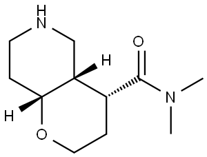 rel-(4R,4aS,8aR)-N,N-dimethyloctahydro-2H-pyrano[3,2-c]pyridine-4-carboxamide Structural
