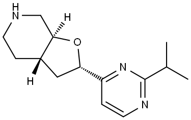 rel-(2S,3aS,7aS)-2-(2-isopropylpyrimidin-4-yl)octahydrofuro[2,3-c]pyridine Structural