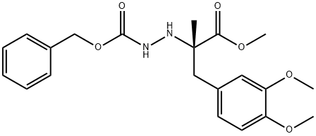 Hydrazinecarboxylic acid, 2-[(1S)-1-[(3,4-dimethoxyphenyl)methyl]-2-methoxy-1-methyl-2-oxoethyl]-, phenylmethyl ester Structural