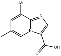 Imidazo[1,2-a]pyridine-3-carboxylic acid, 8-bromo-6-methyl- Structural