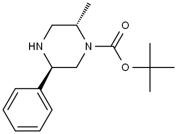rel-tert-butyl (2R,5S)-2-methyl-5-phenylpiperazine-1-carboxylate Structural