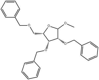 L-Lyxofuranoside, methyl 2,3,5-tris-O-(phenylmethyl)- Structural