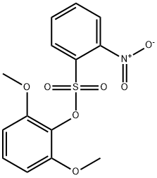 Benzenesulfonic acid, 2-nitro-, 2,6-dimethoxyphenyl ester Structural